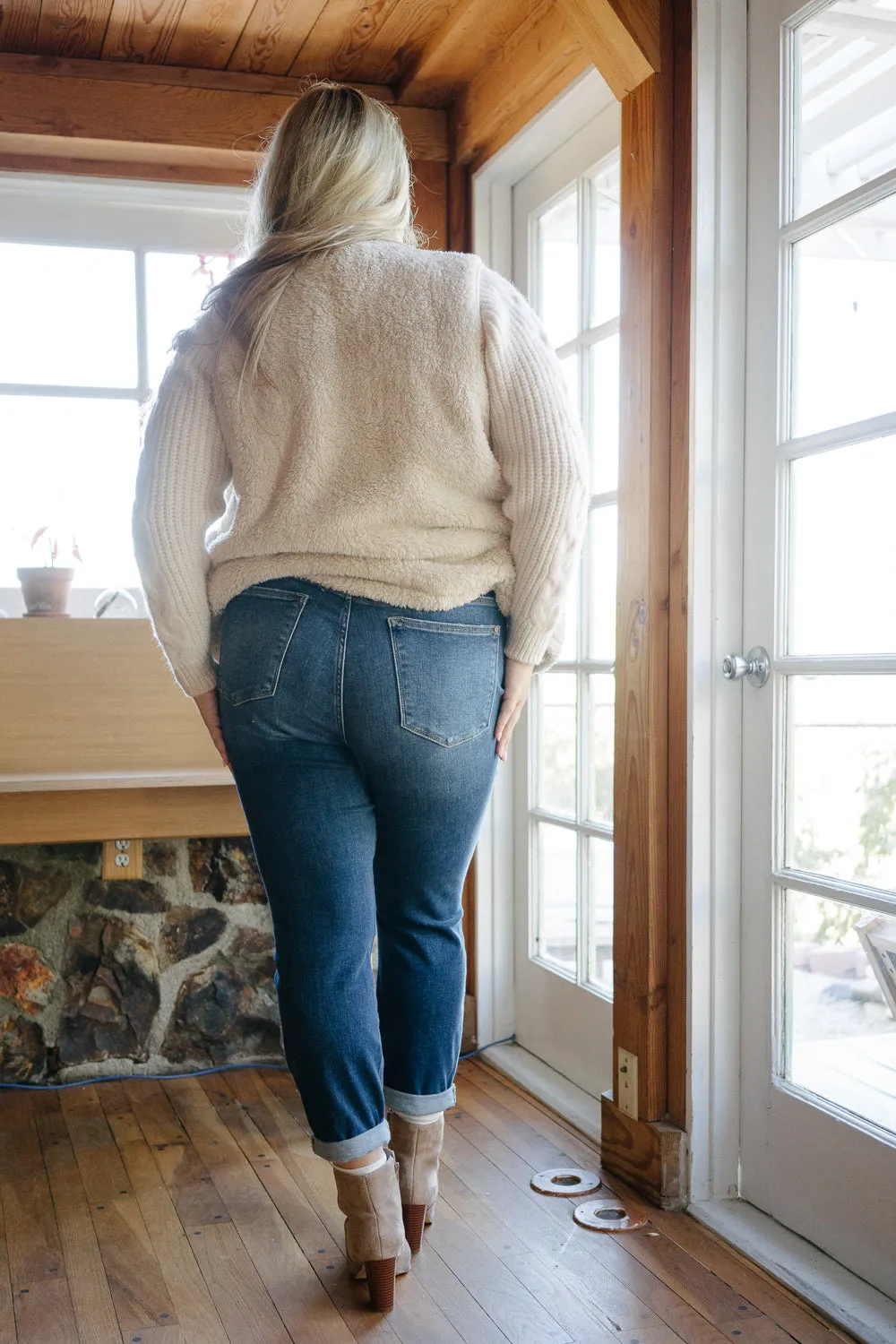Addison Classic Cuffed Boyfriend Jeans- PLUS
