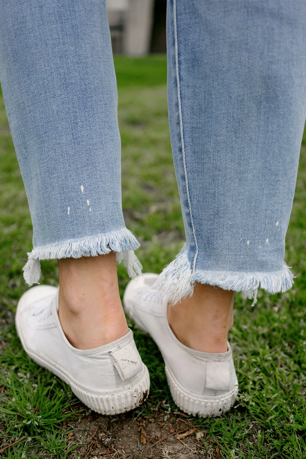 Alexis Light Bleach Splash Boyfriend Jeans