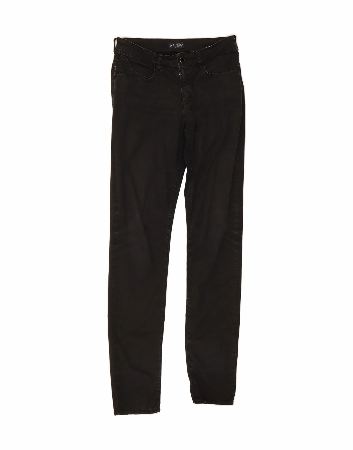 ARMANI Womens Slim Jeans W29 L33 Black Cotton