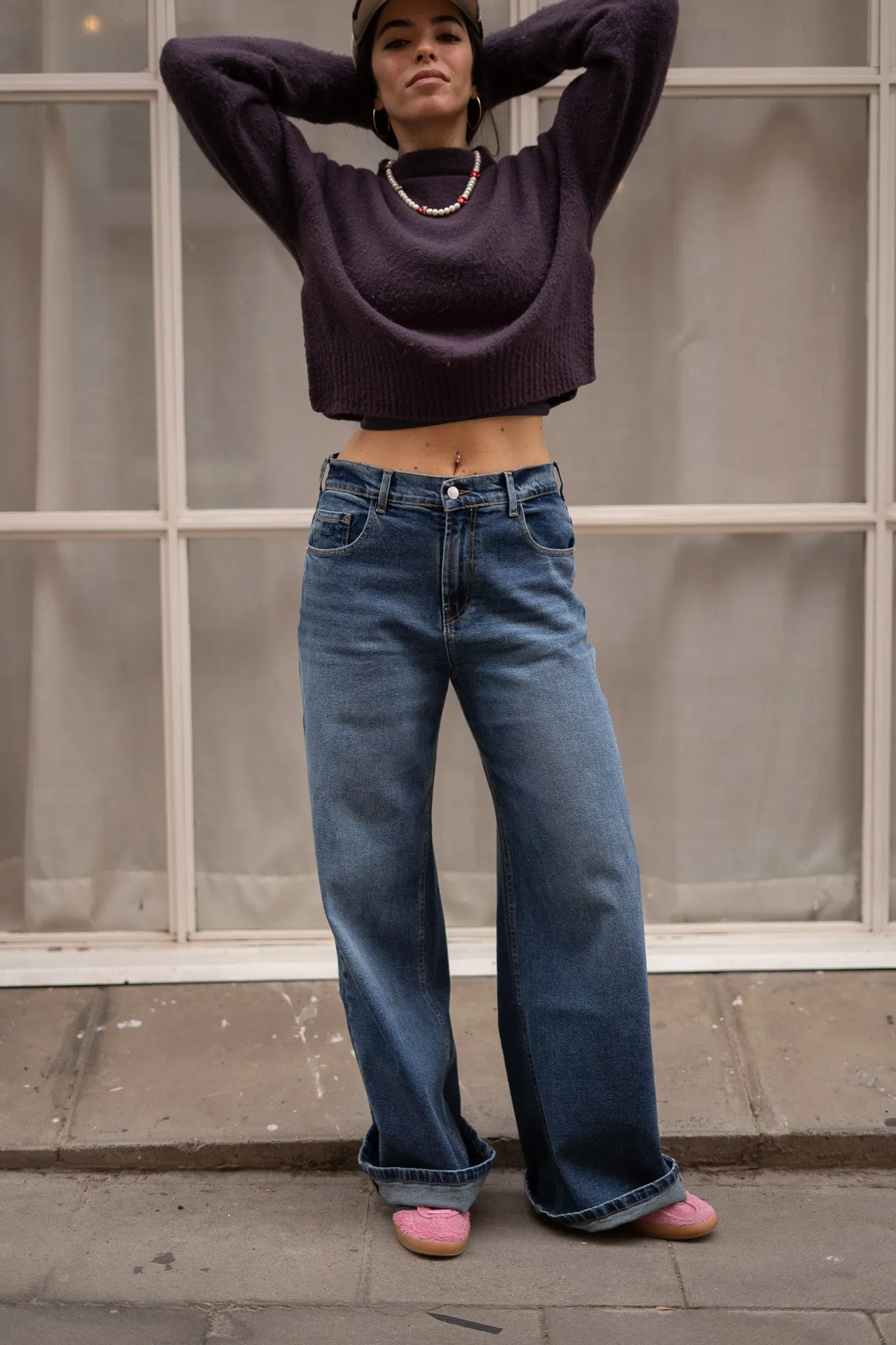 BAGGY HIGH RISE - DARK BLUE