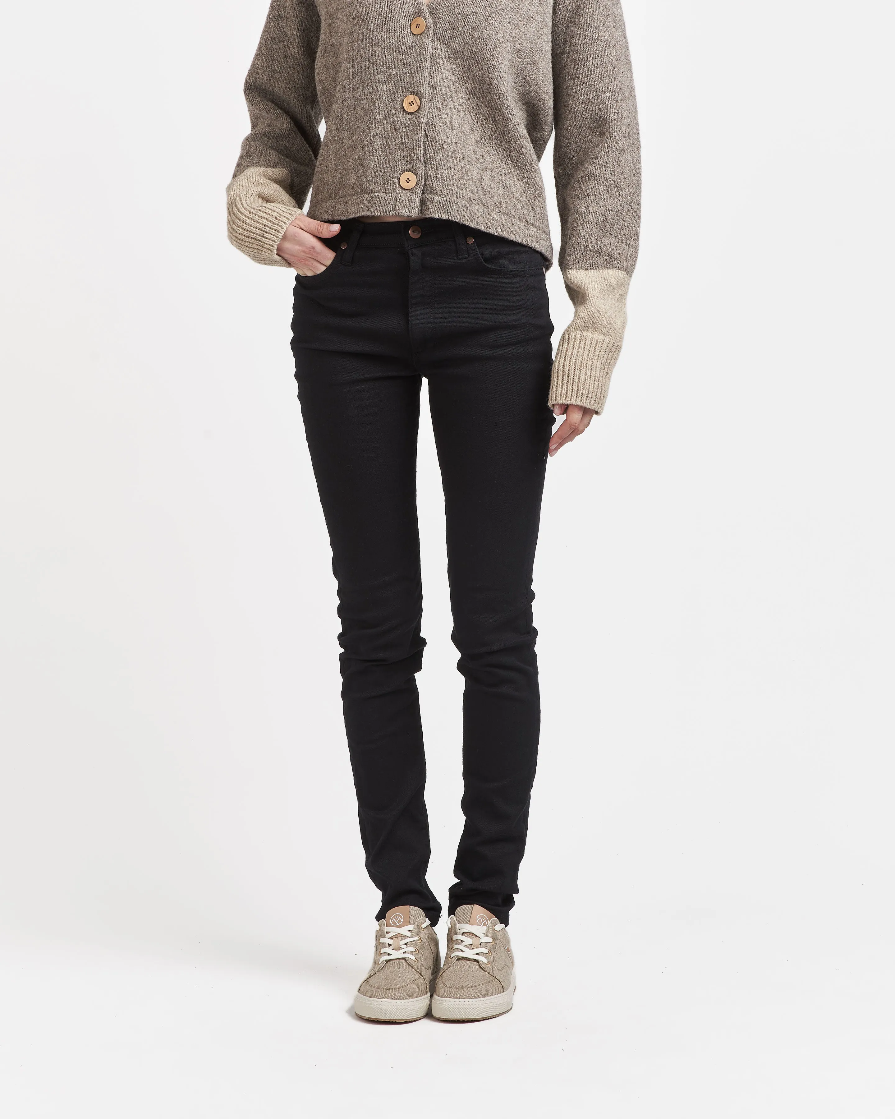 Black High Waist Slim Women's Jeans