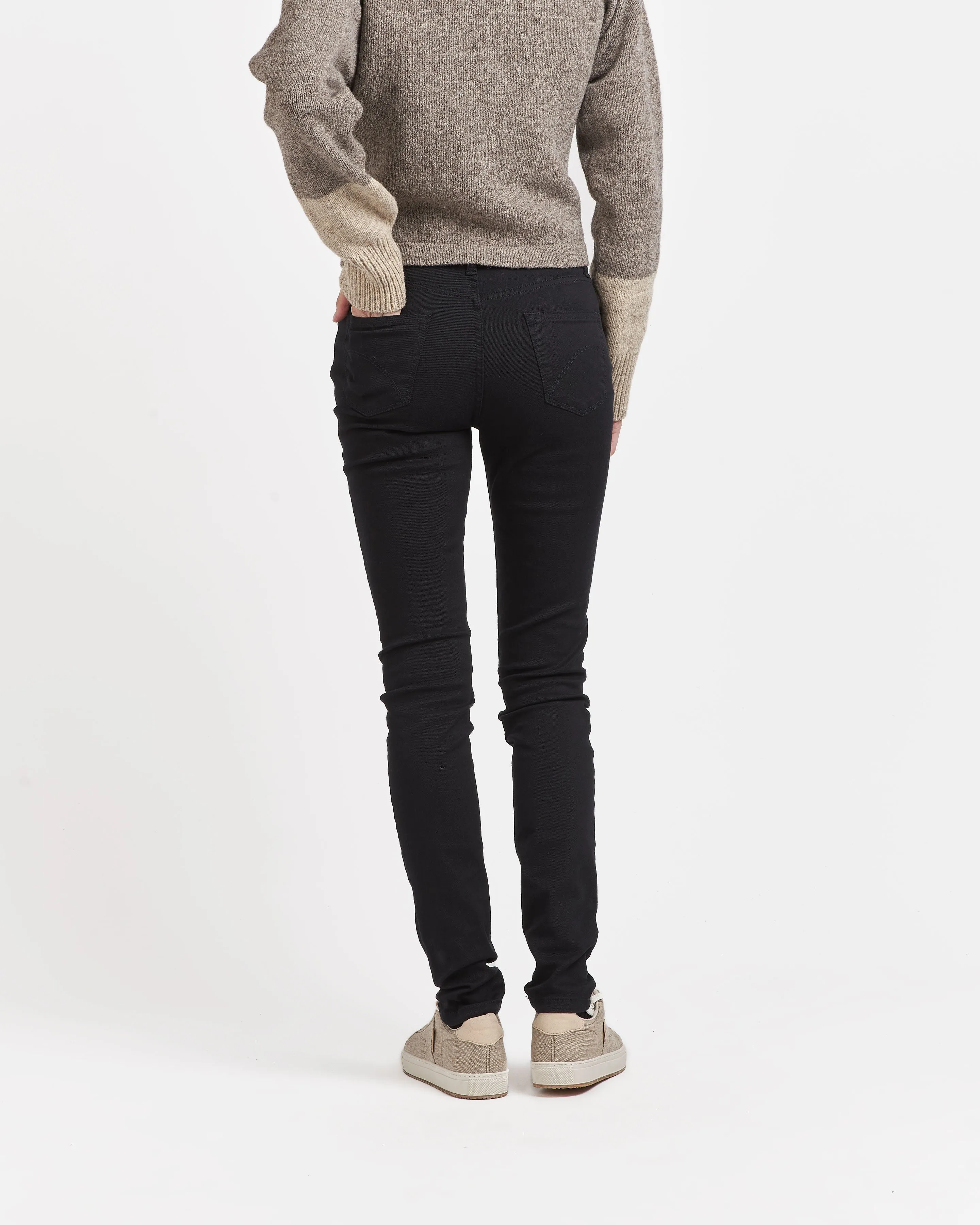 Black High Waist Slim Women's Jeans