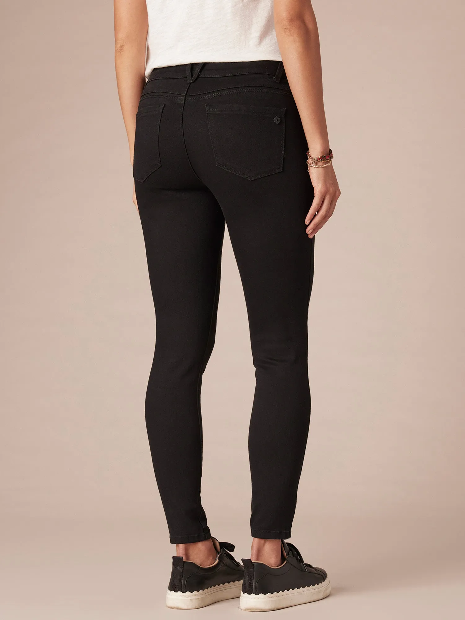 Black "Ab"solution® High Rise Ankle Skinny Jean