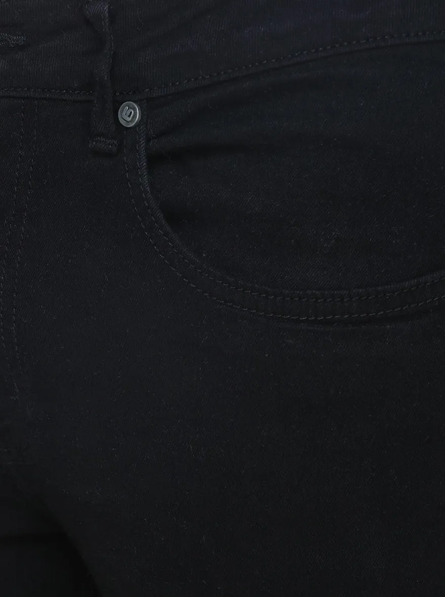 Black Solid Narrow Fit Jeans | Greenfibre