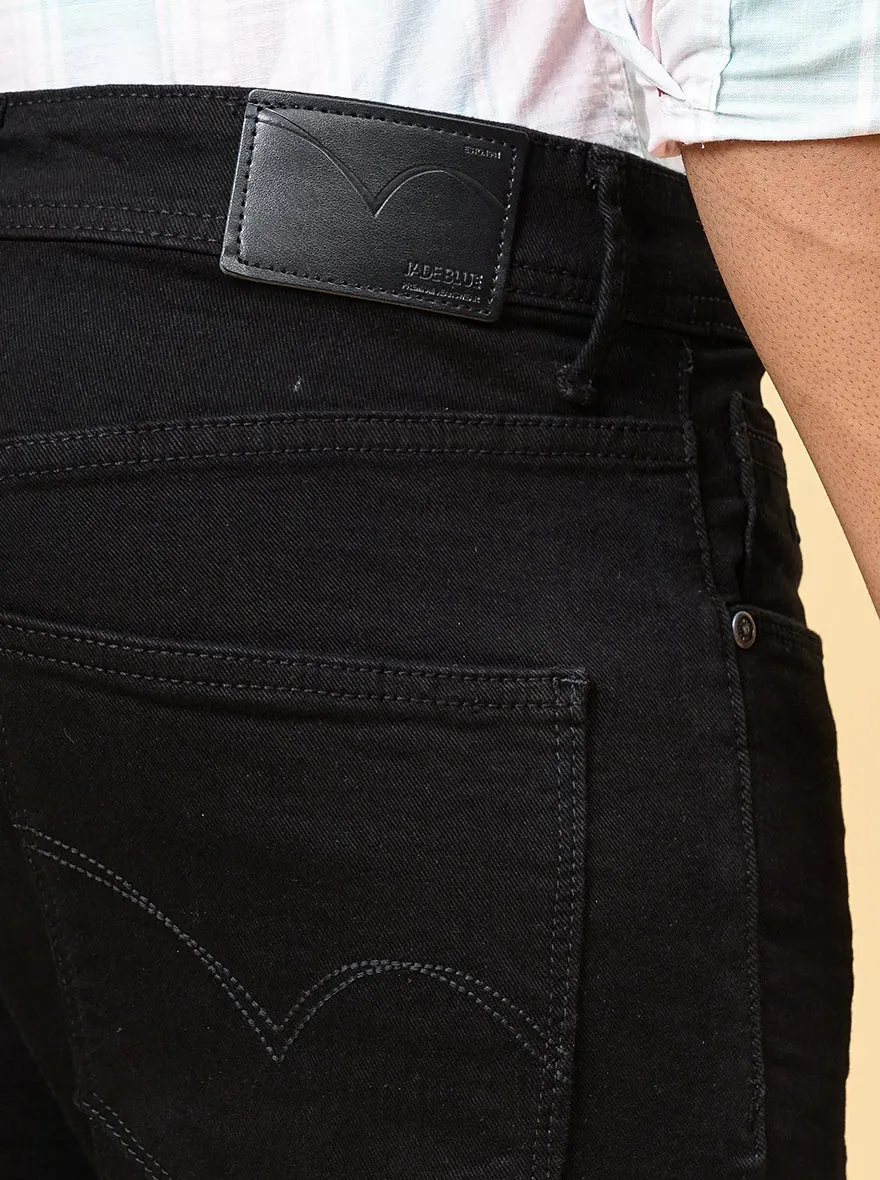Black Washed Rider Fit Jeans | JadeBlue