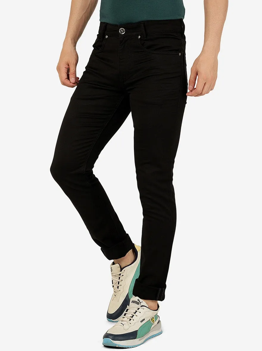 Black Washed Slim Fit Jeans | JadeBlue