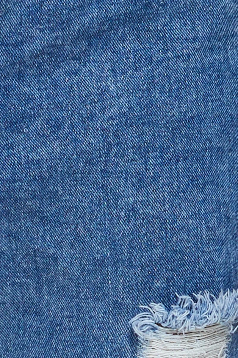 Blue Boyfriend Denim Jeans High Rise