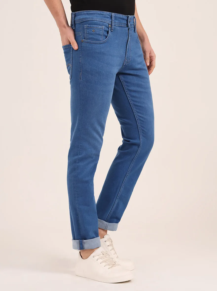 Blue Washed Narrow Fit Jeans | Greenfibre