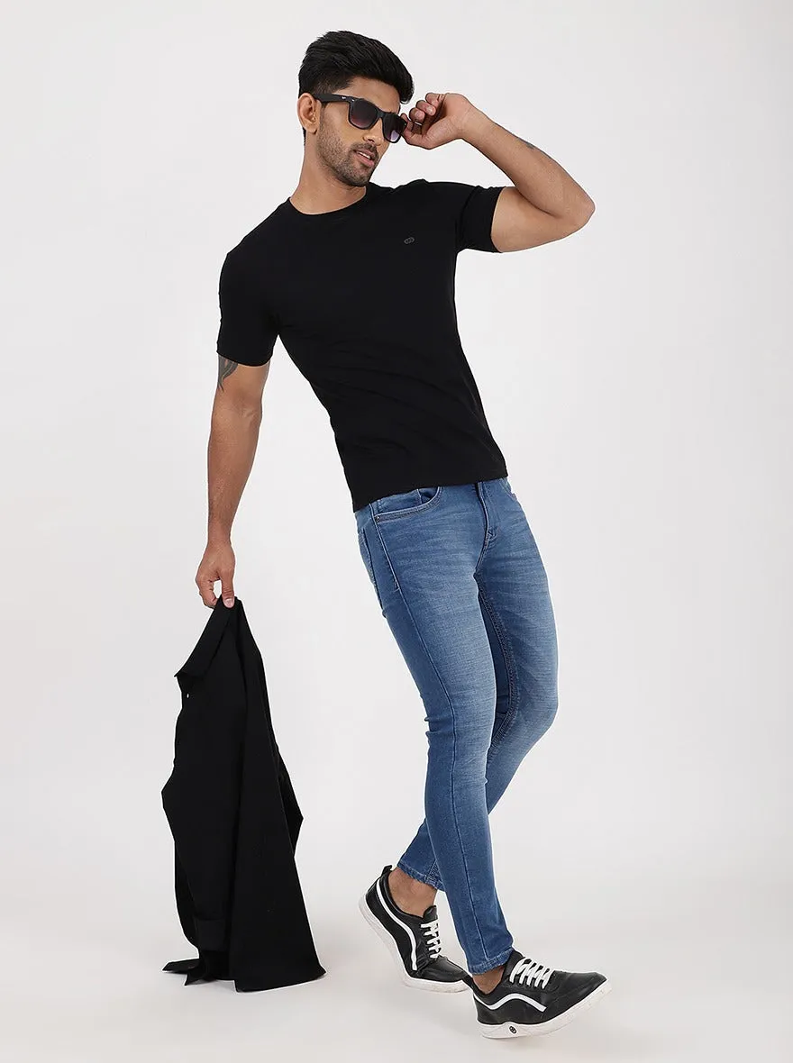 Blue Washed Rider Fit Jeans | JadeBlue