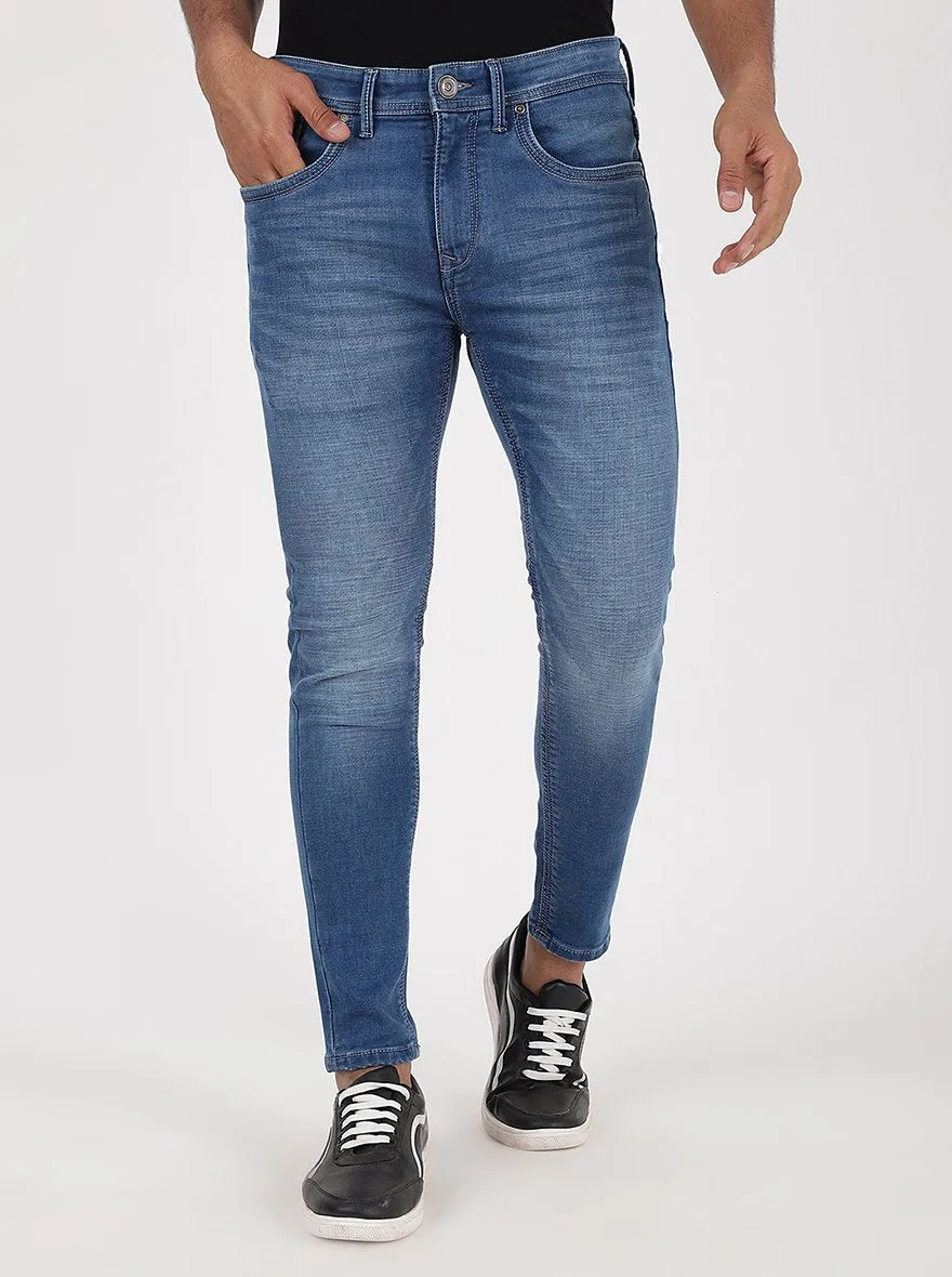 Blue Washed Rider Fit Jeans | JadeBlue