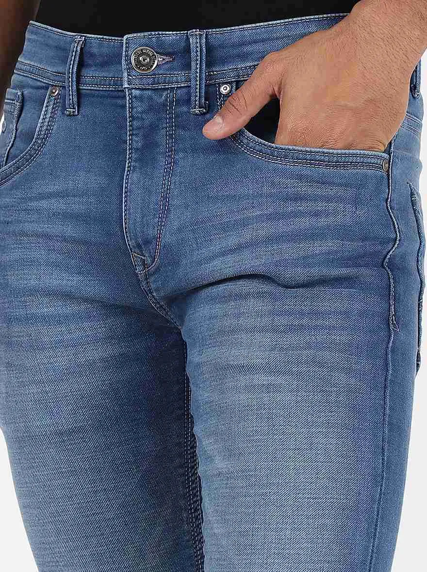 Blue Washed Rider Fit Jeans | JadeBlue