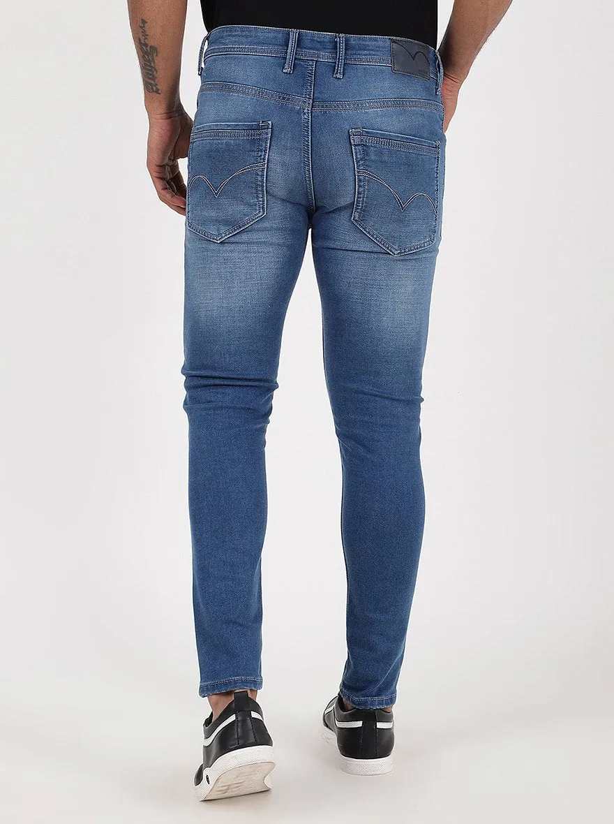 Blue Washed Rider Fit Jeans | JadeBlue