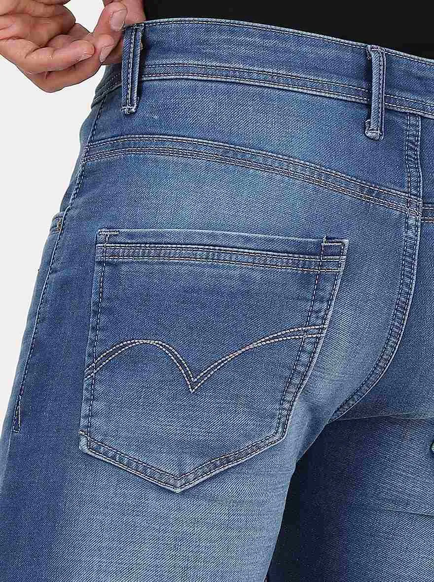 Blue Washed Rider Fit Jeans | JadeBlue
