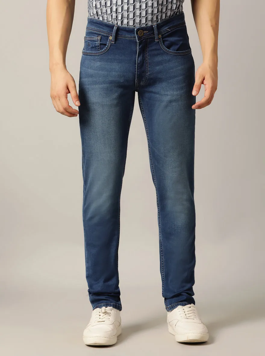Blue Washed Slim Fit Jeans | JadeBlue