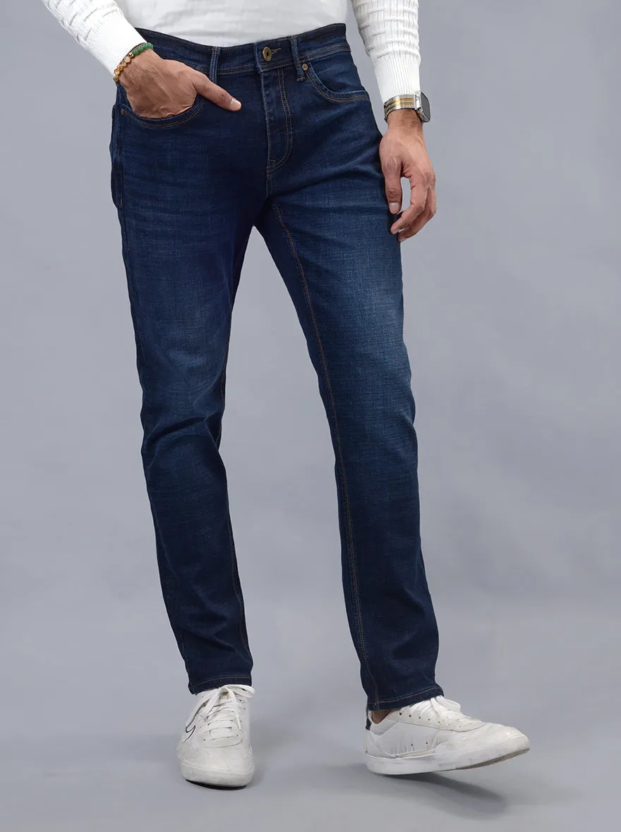 Blue Washed Slim Fit Jeans | JadeBlue