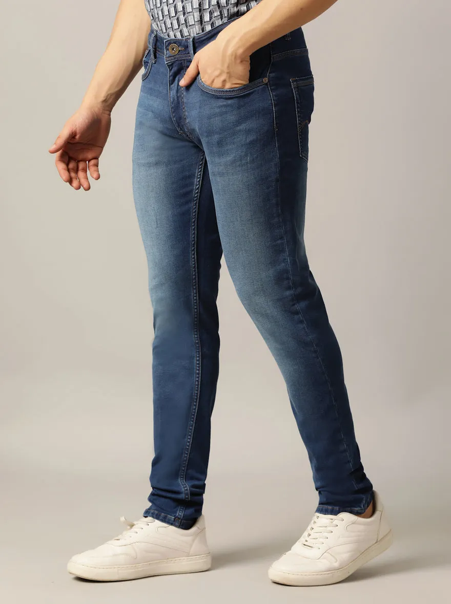 Blue Washed Slim Fit Jeans | JadeBlue