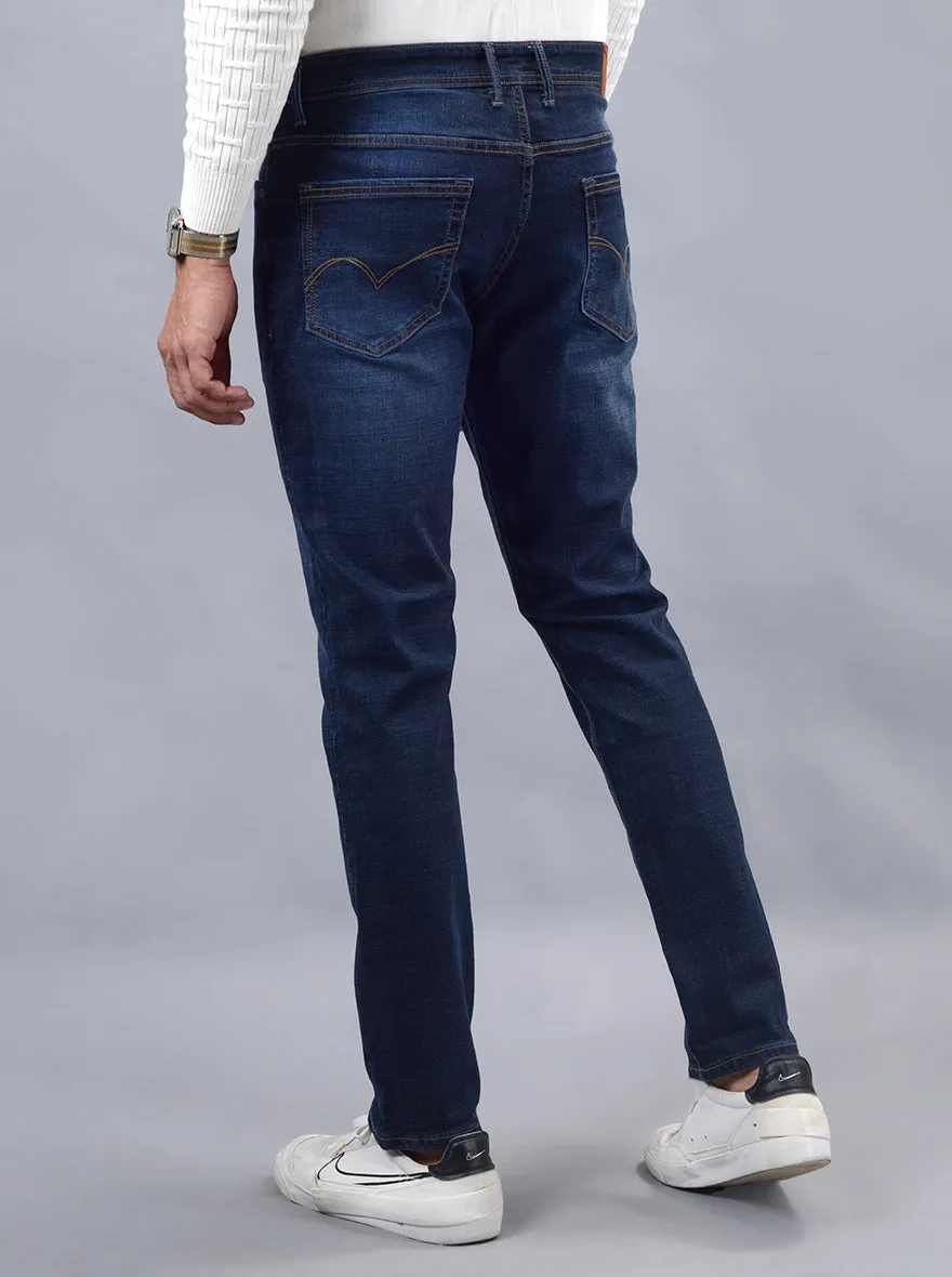Blue Washed Slim Fit Jeans | JadeBlue
