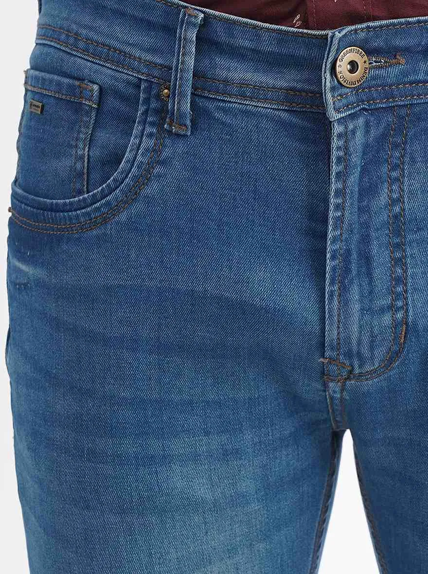 Blue Washed Urban Fit Jeans | Greenfibre