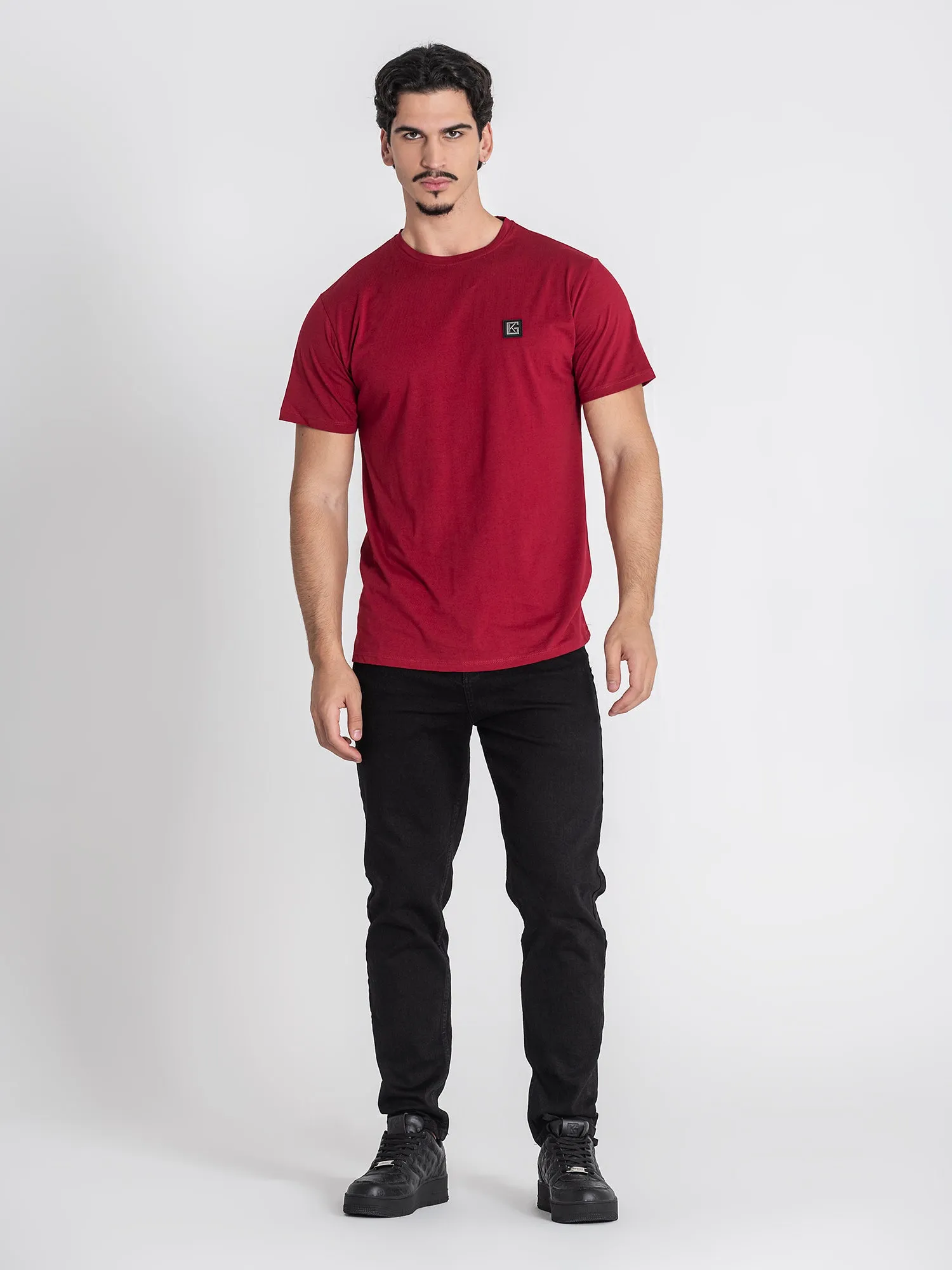 Burgundy GK Plaque Tee