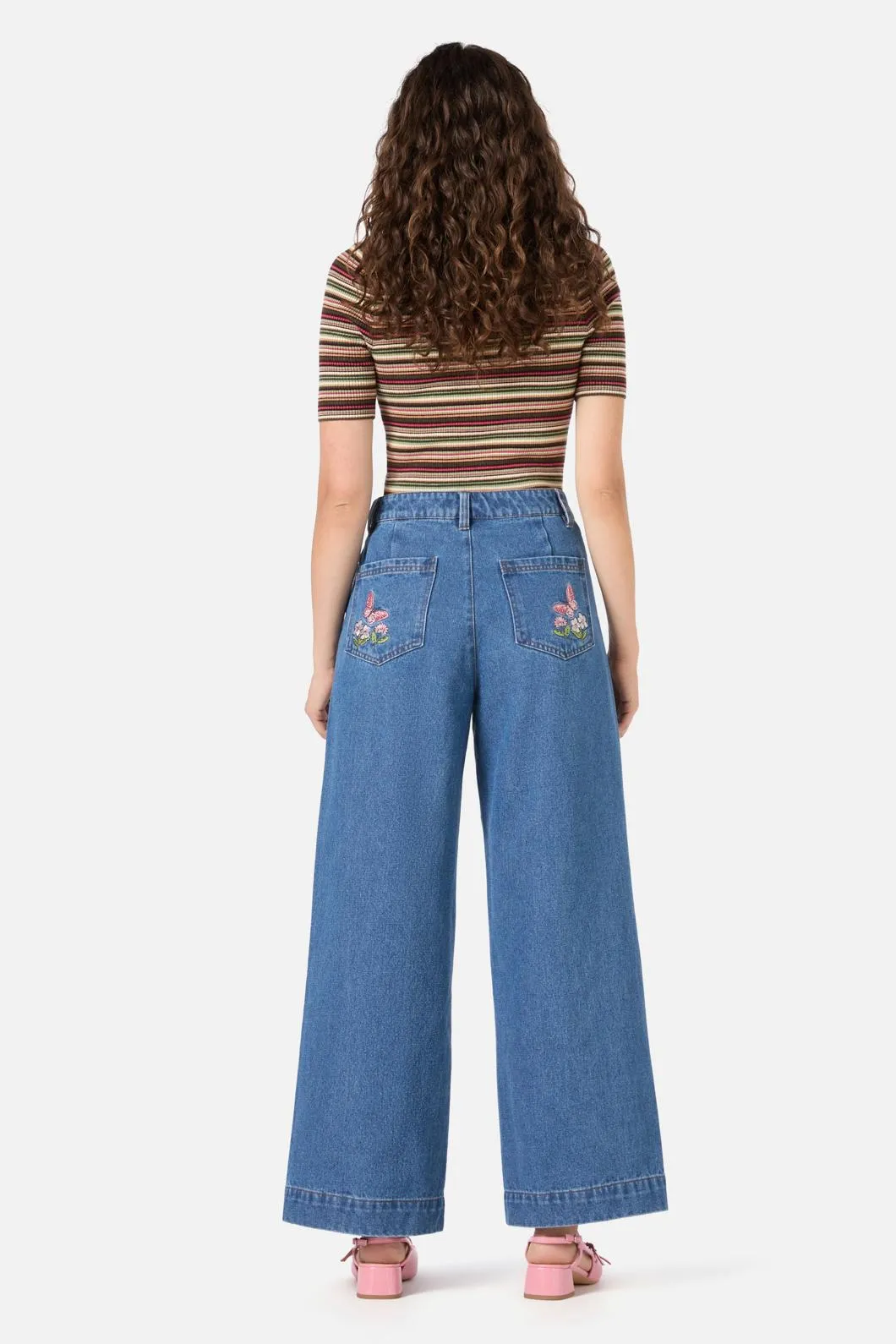 Butterfly Embroidered Jean