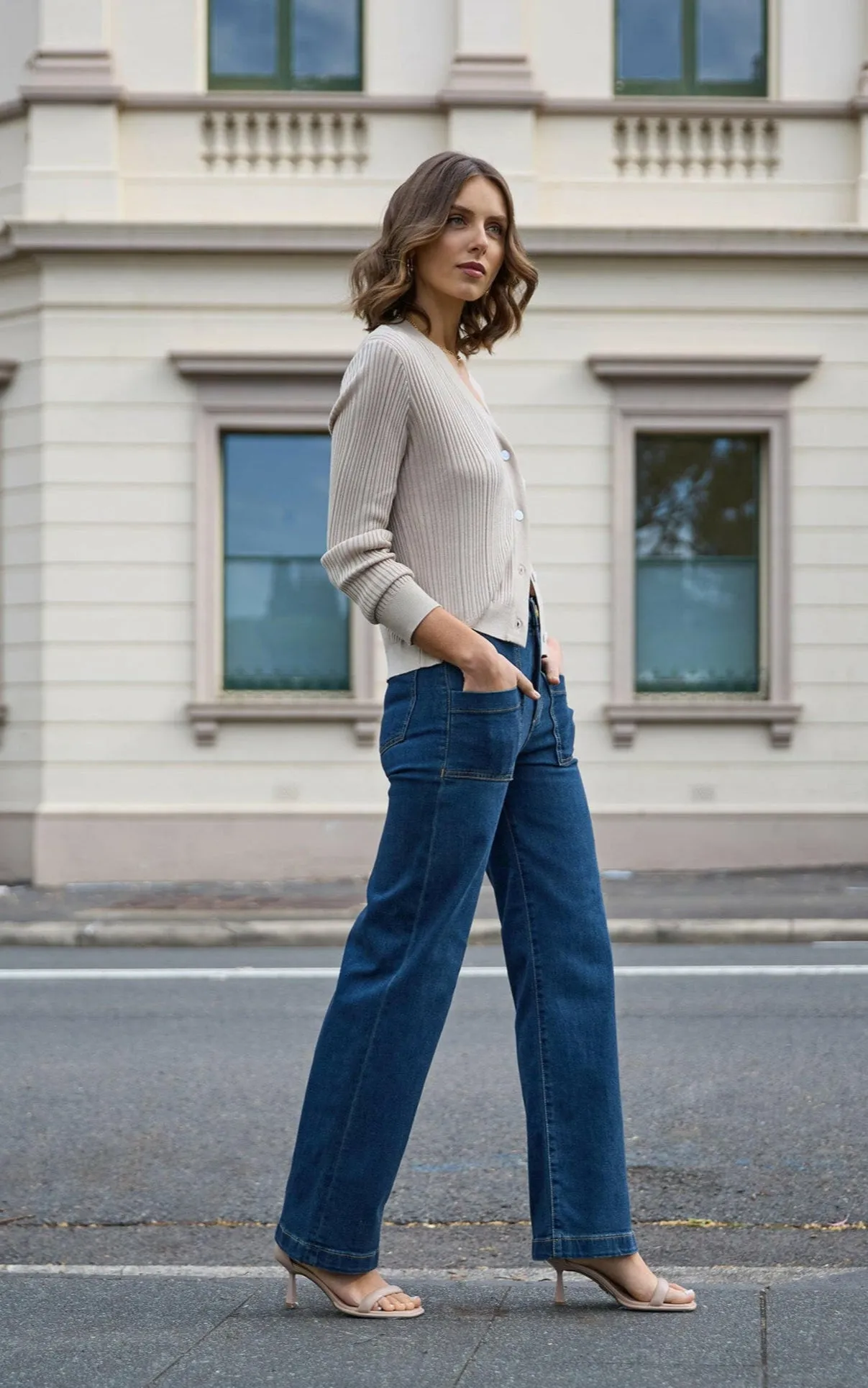 Carrie Astro Wide Straight Leg Jeans
