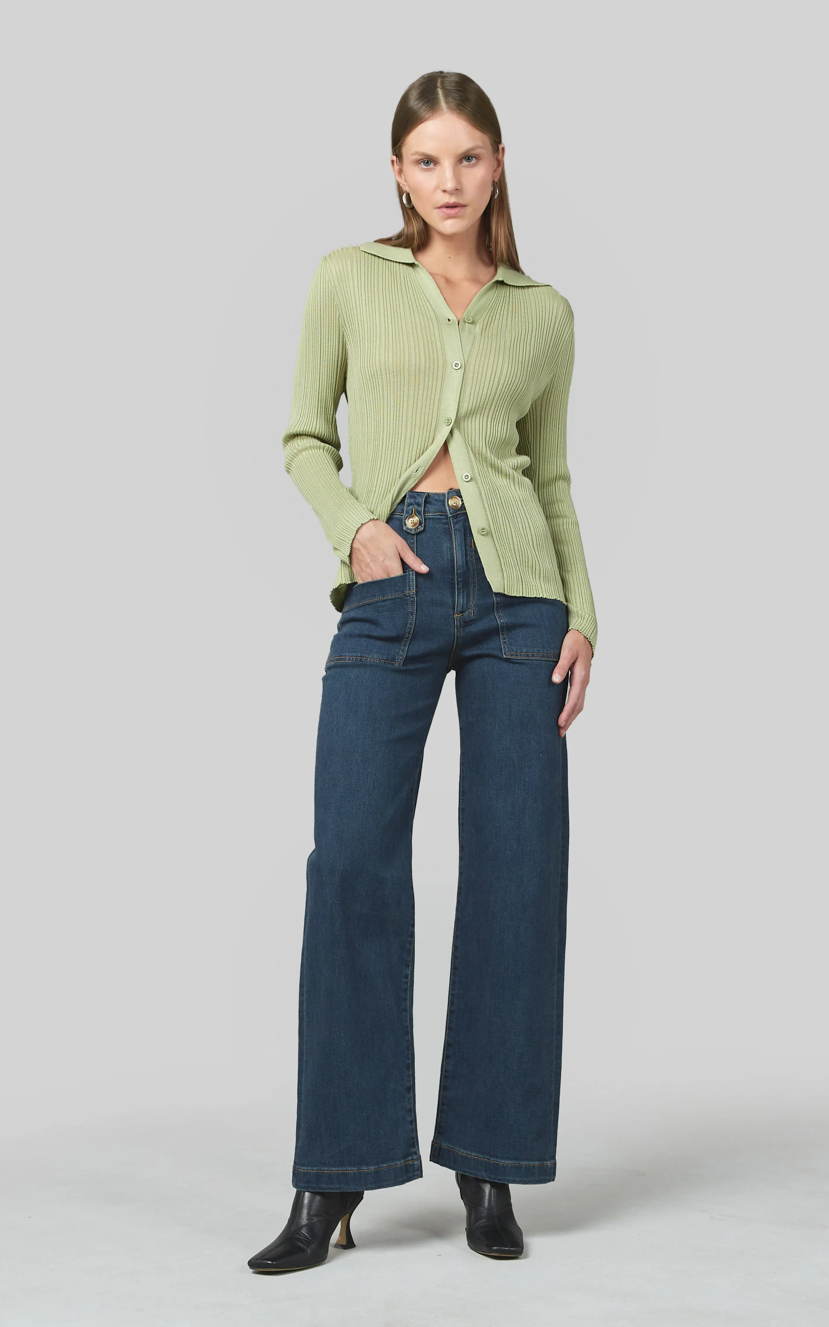 Carrie Astro Wide Straight Leg Jeans