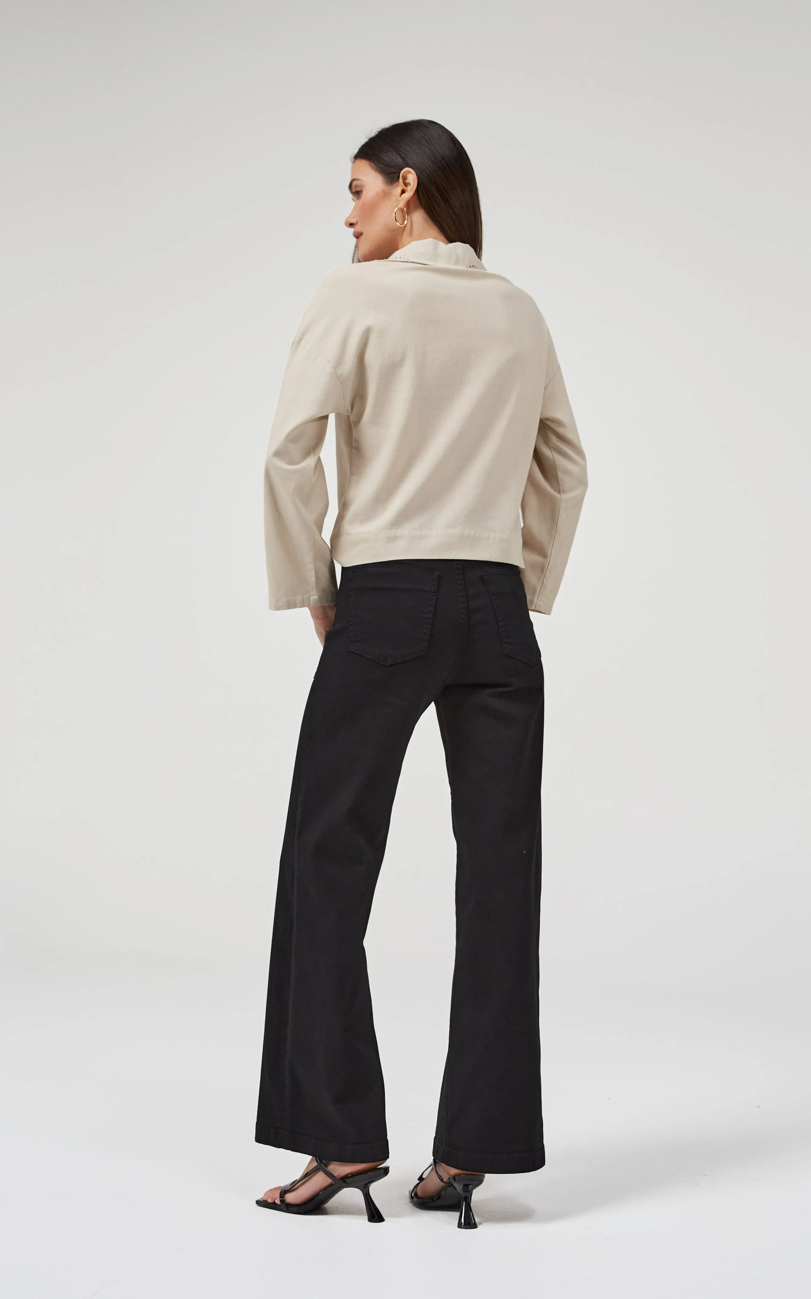 Carrie Black Wide Straight Leg Jeans
