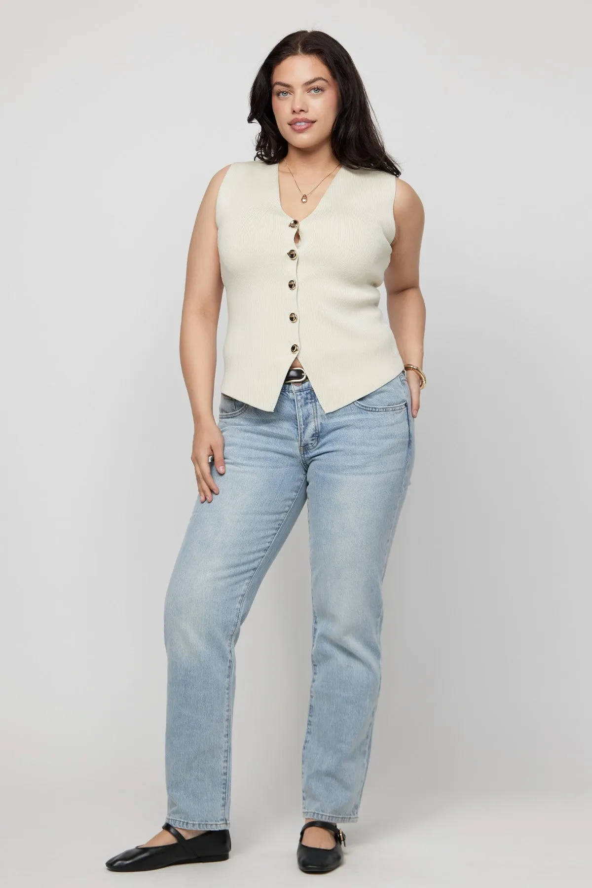 Chester Low Rise Slim Straight Light Indigo Worn