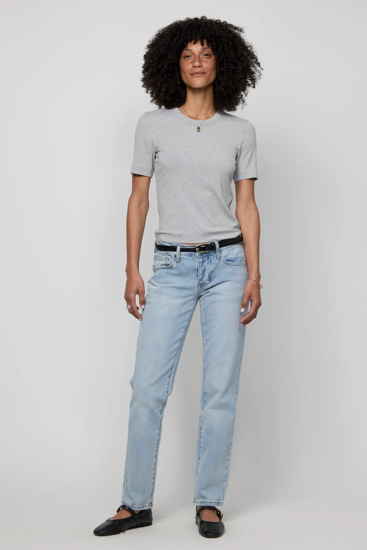 Chester Low Rise Slim Straight Light Indigo Worn