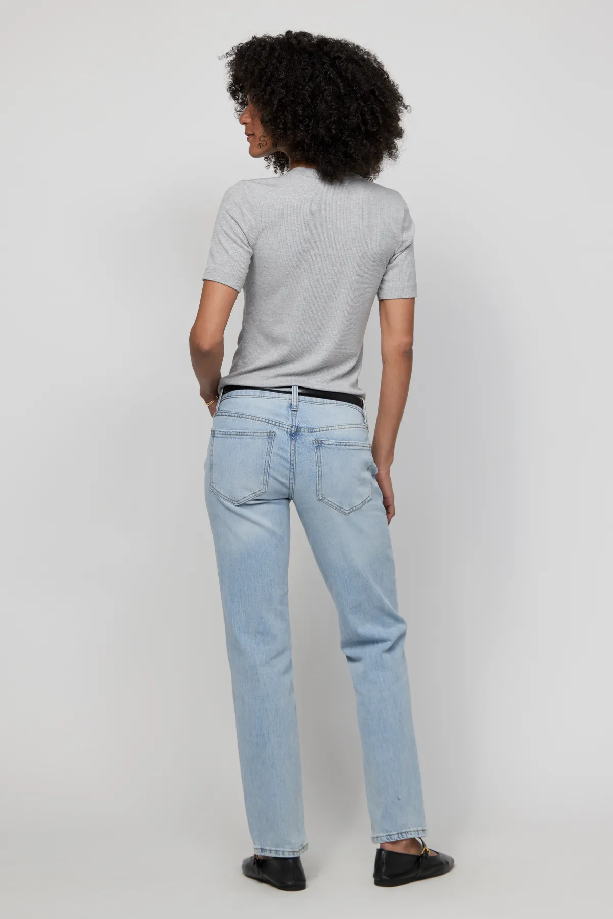 Chester Low Rise Slim Straight Light Indigo Worn