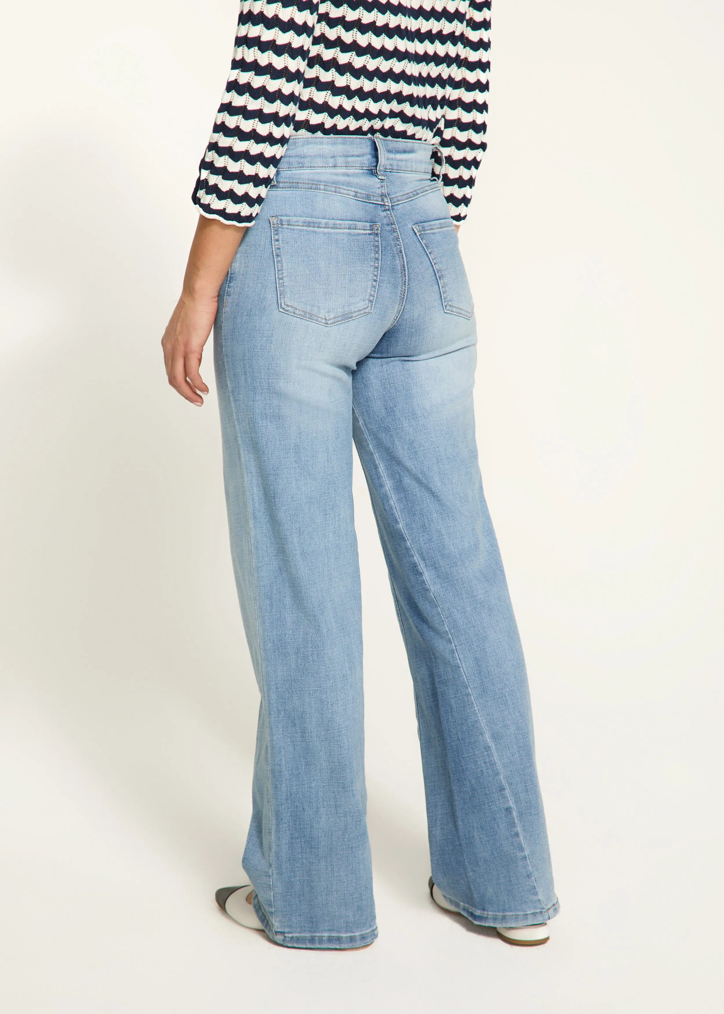 Christina Wide Leg Denim, Light Blue
