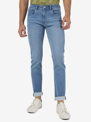 Cloud Blue Washed Narrow Fit Jeans | Greenfibre