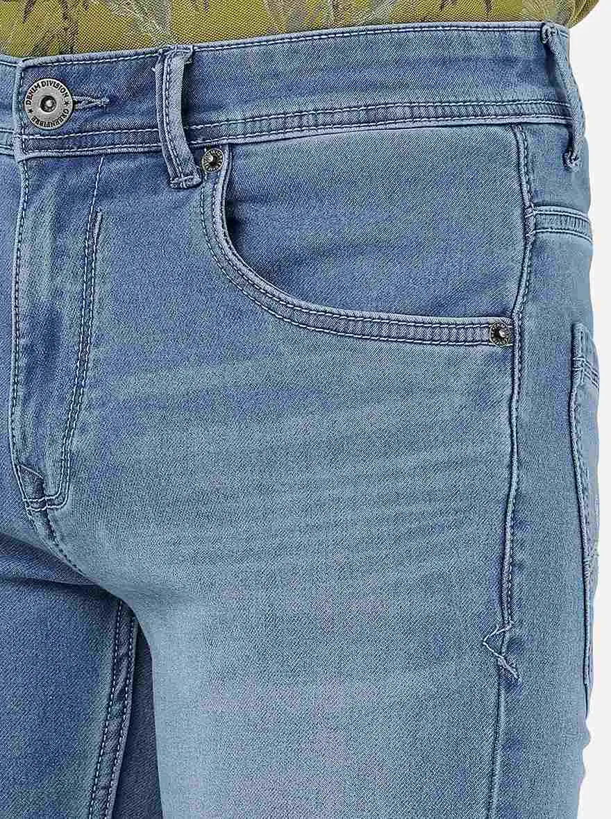 Cloud Blue Washed Narrow Fit Jeans | Greenfibre
