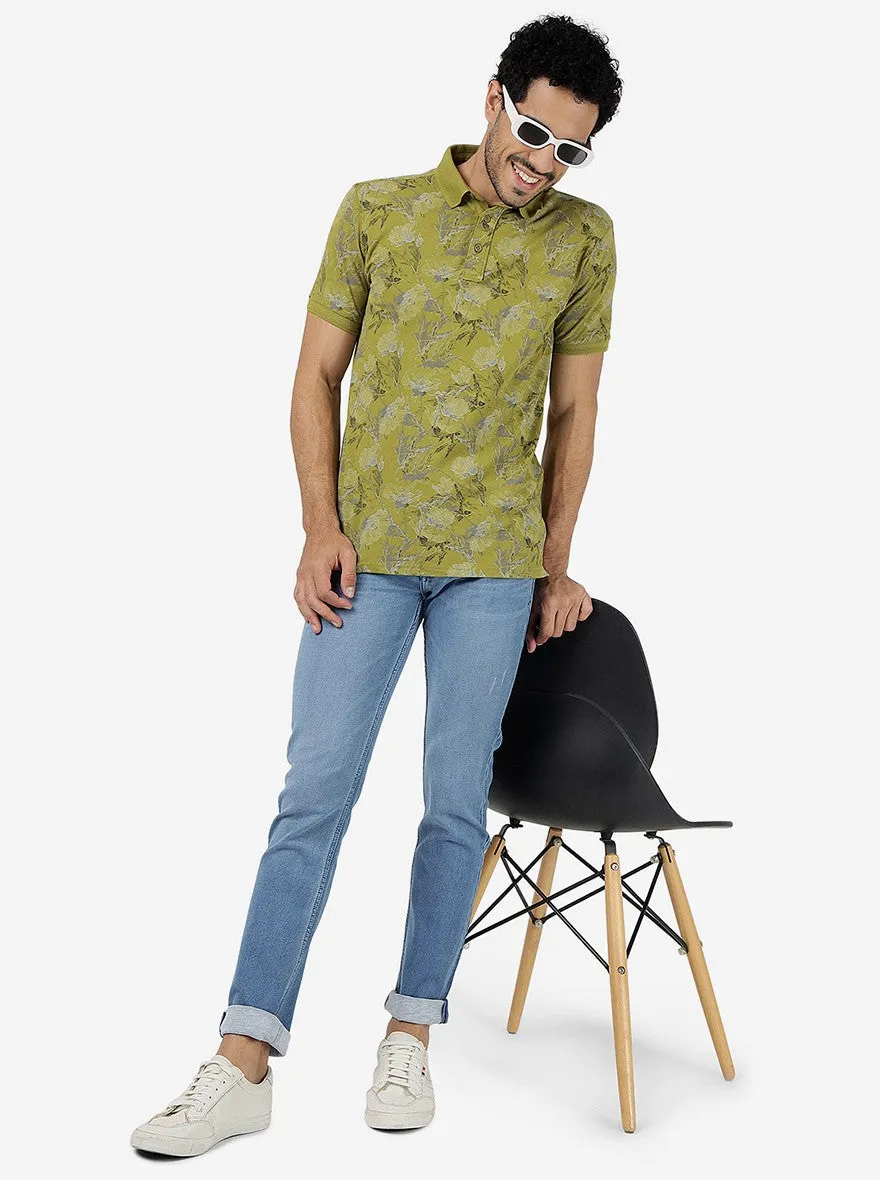 Cloud Blue Washed Narrow Fit Jeans | Greenfibre