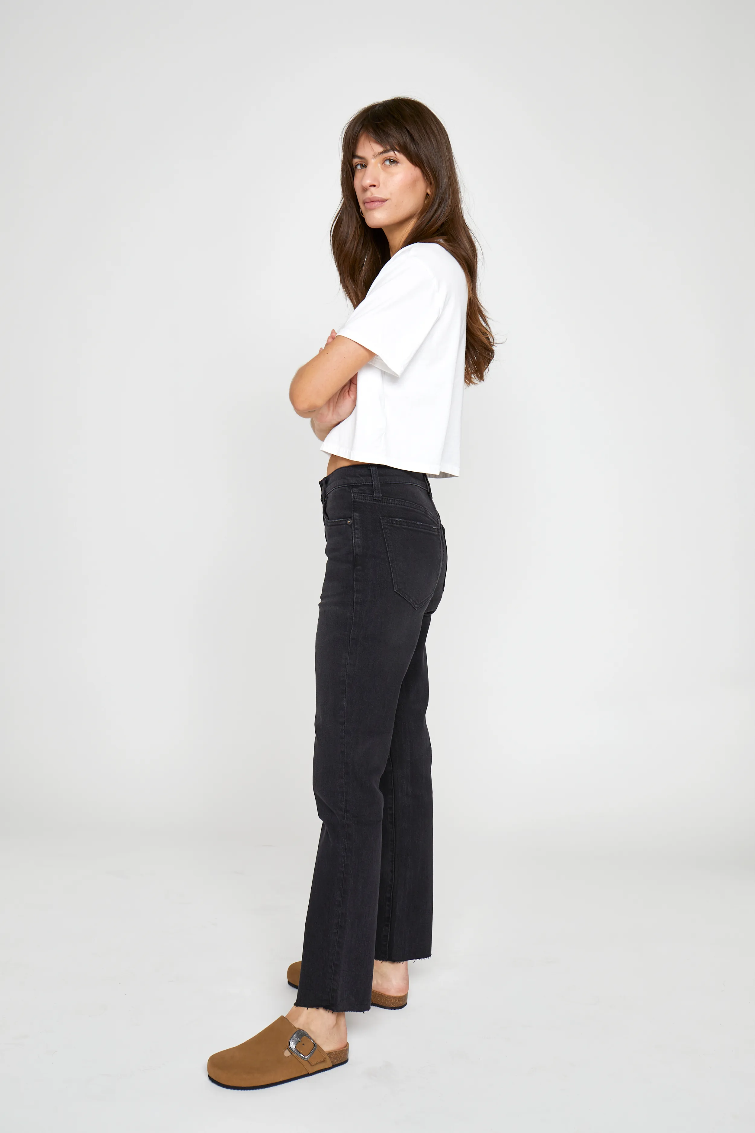 Crosby High Rise Relaxed Taper Faded Black