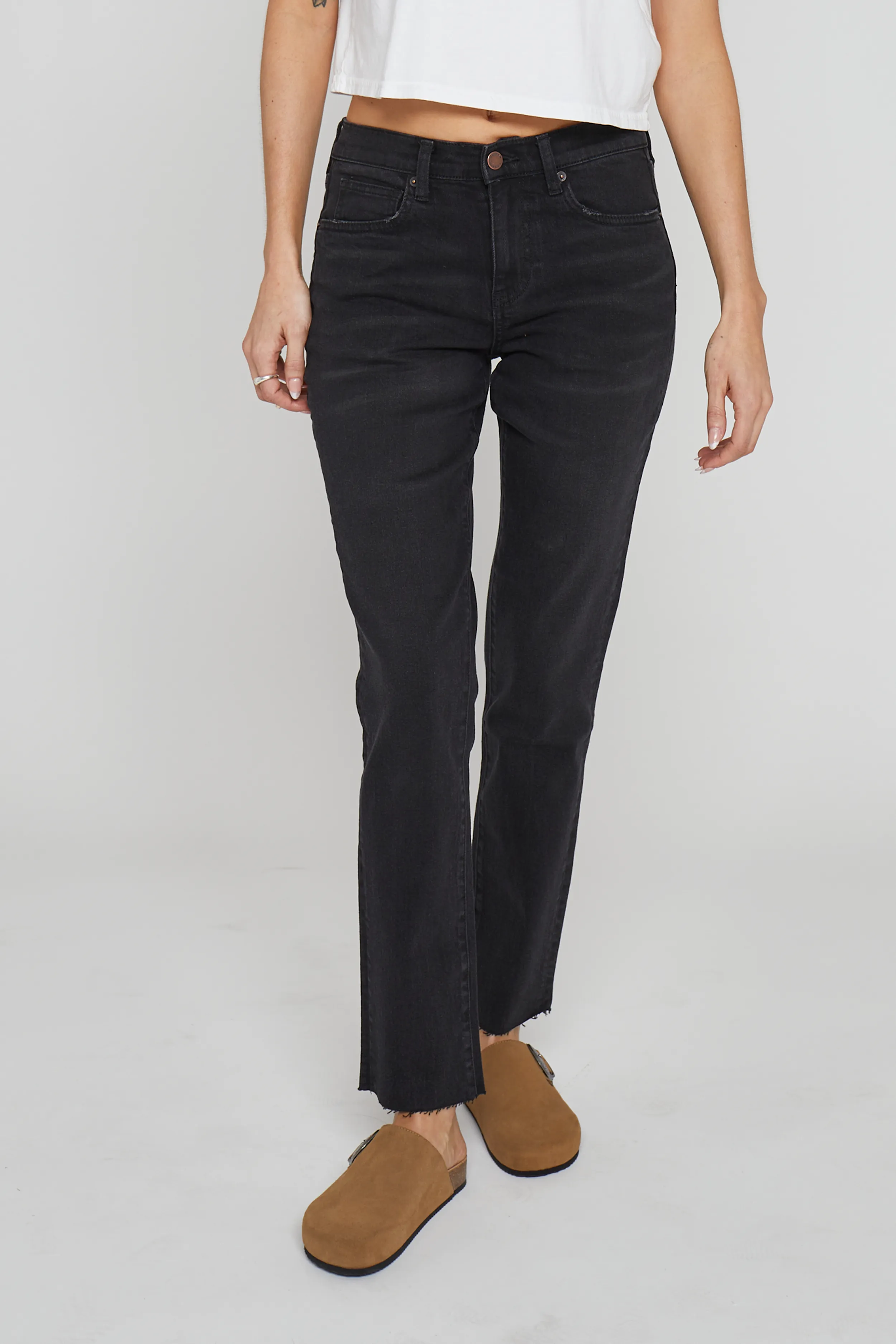 Crosby High Rise Relaxed Taper Faded Black