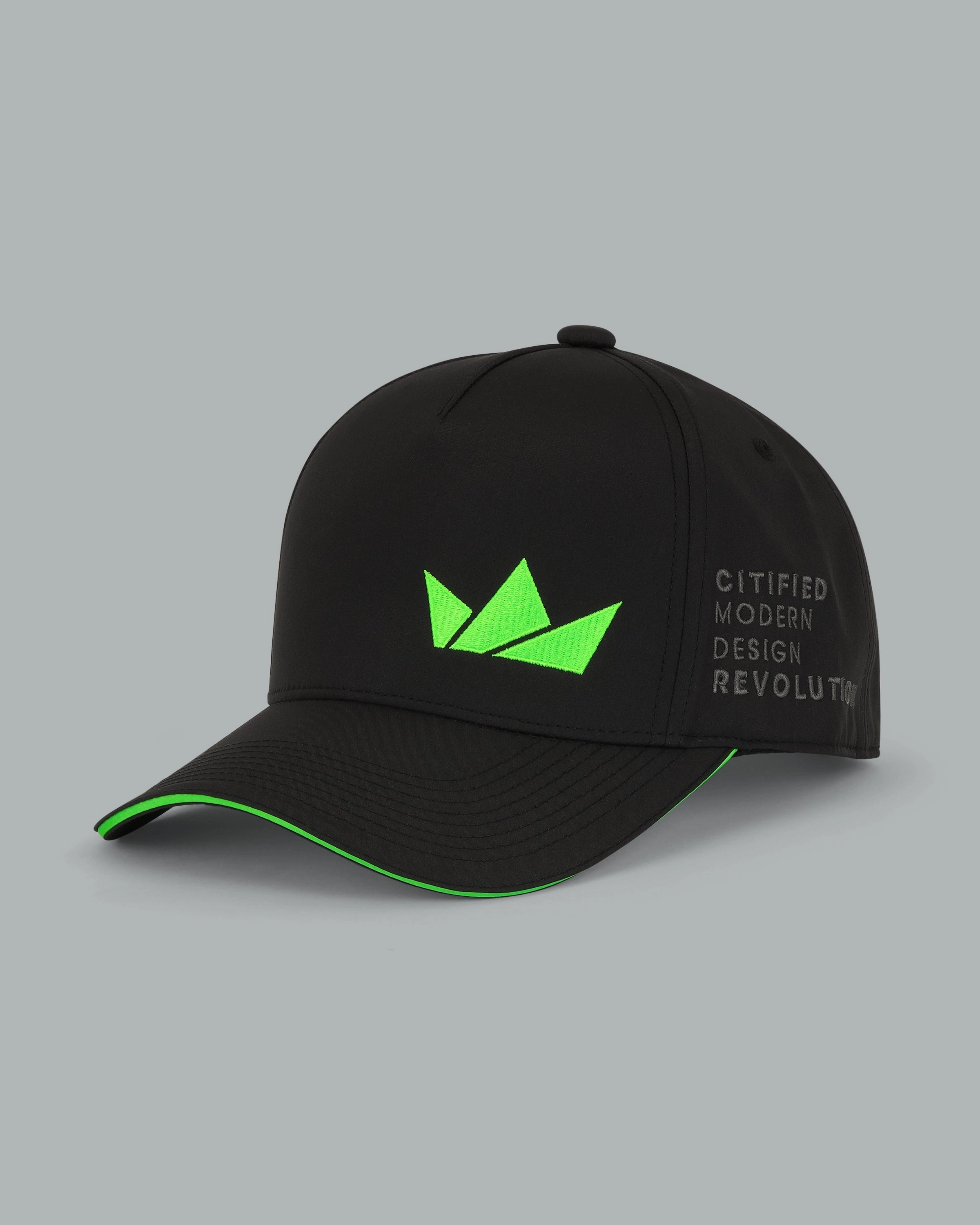 Crown Logo Cap. Neon Green.