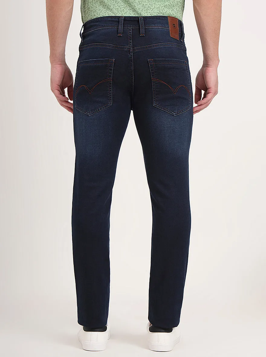 Dark Blue Washed Slim Fit Jeans | JadeBlue