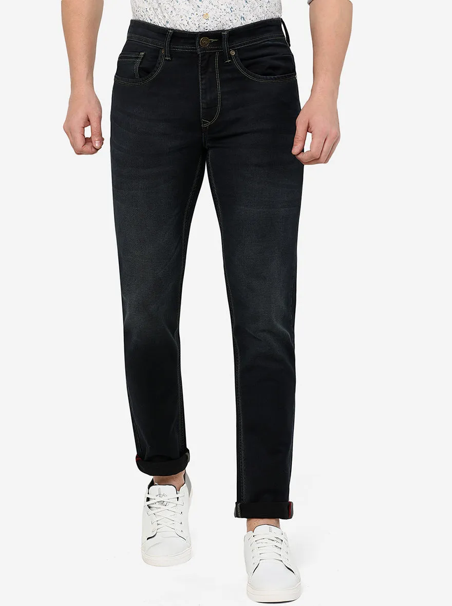 Dark Blue Washed Slim Fit Jeans | JadeBlue
