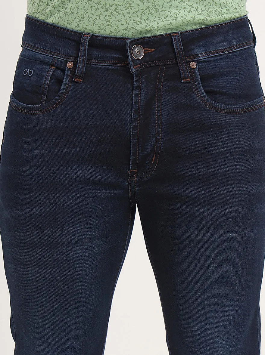 Dark Blue Washed Slim Fit Jeans | JadeBlue