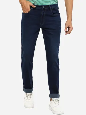 Dark Blue Washed Straight Fit Jeans | JadeBlue