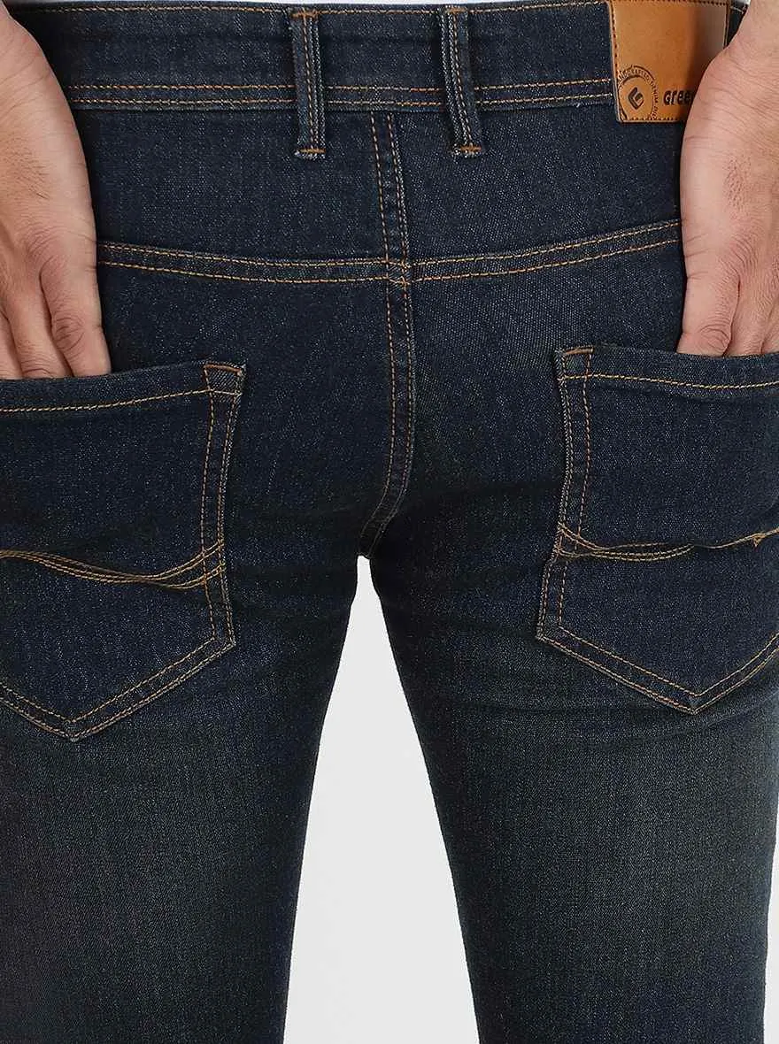 Dark Grey Washed Narrow Fit Jeans | Greenfibre