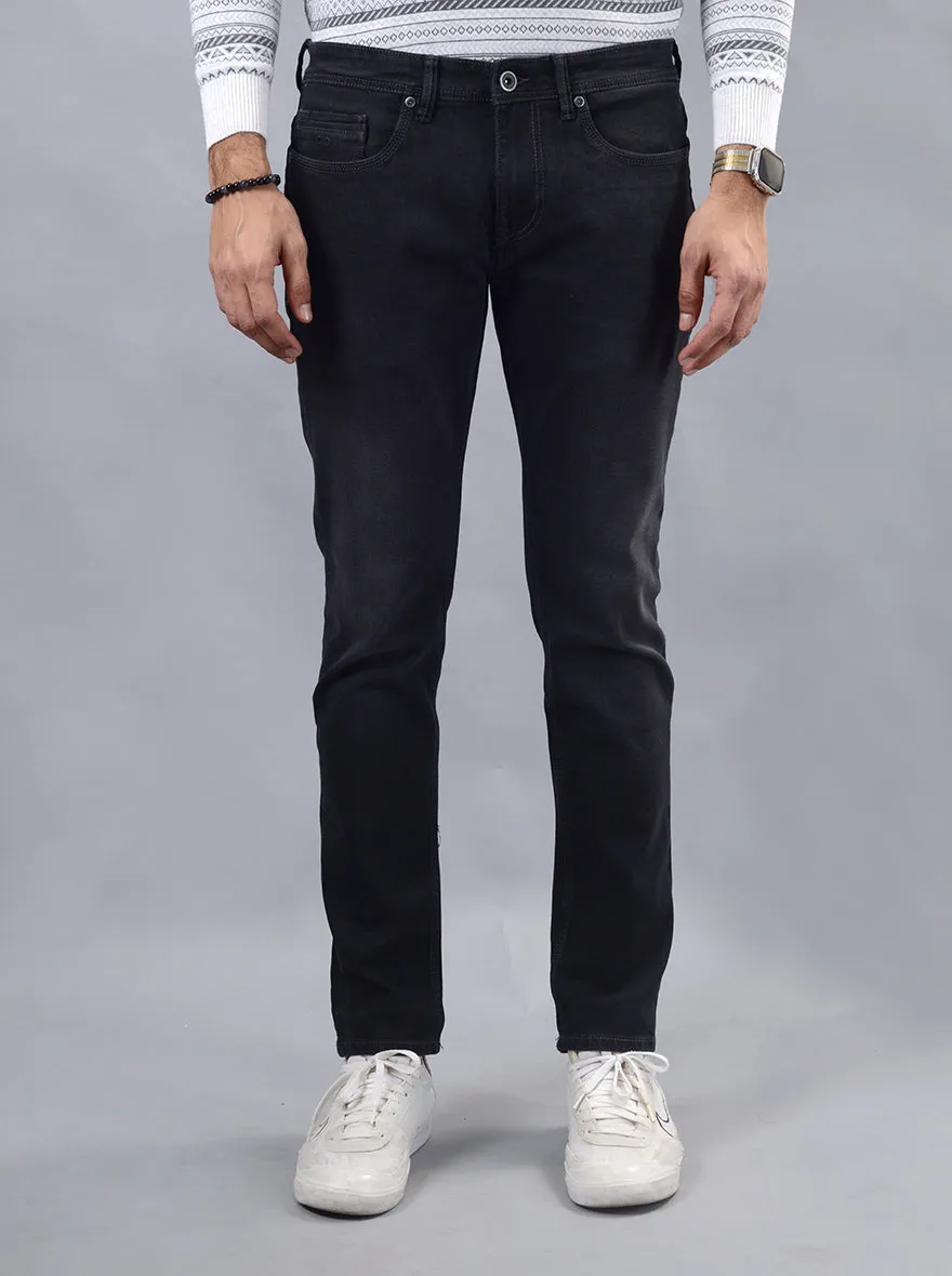 Dark Grey Washed Slim Fit Jeans | JadeBlue