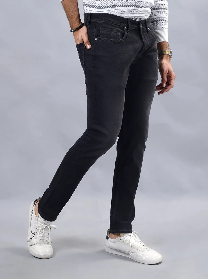 Dark Grey Washed Slim Fit Jeans | JadeBlue