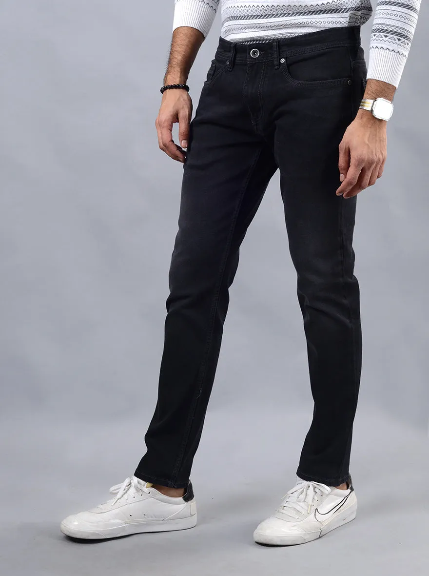 Dark Grey Washed Slim Fit Jeans | JadeBlue