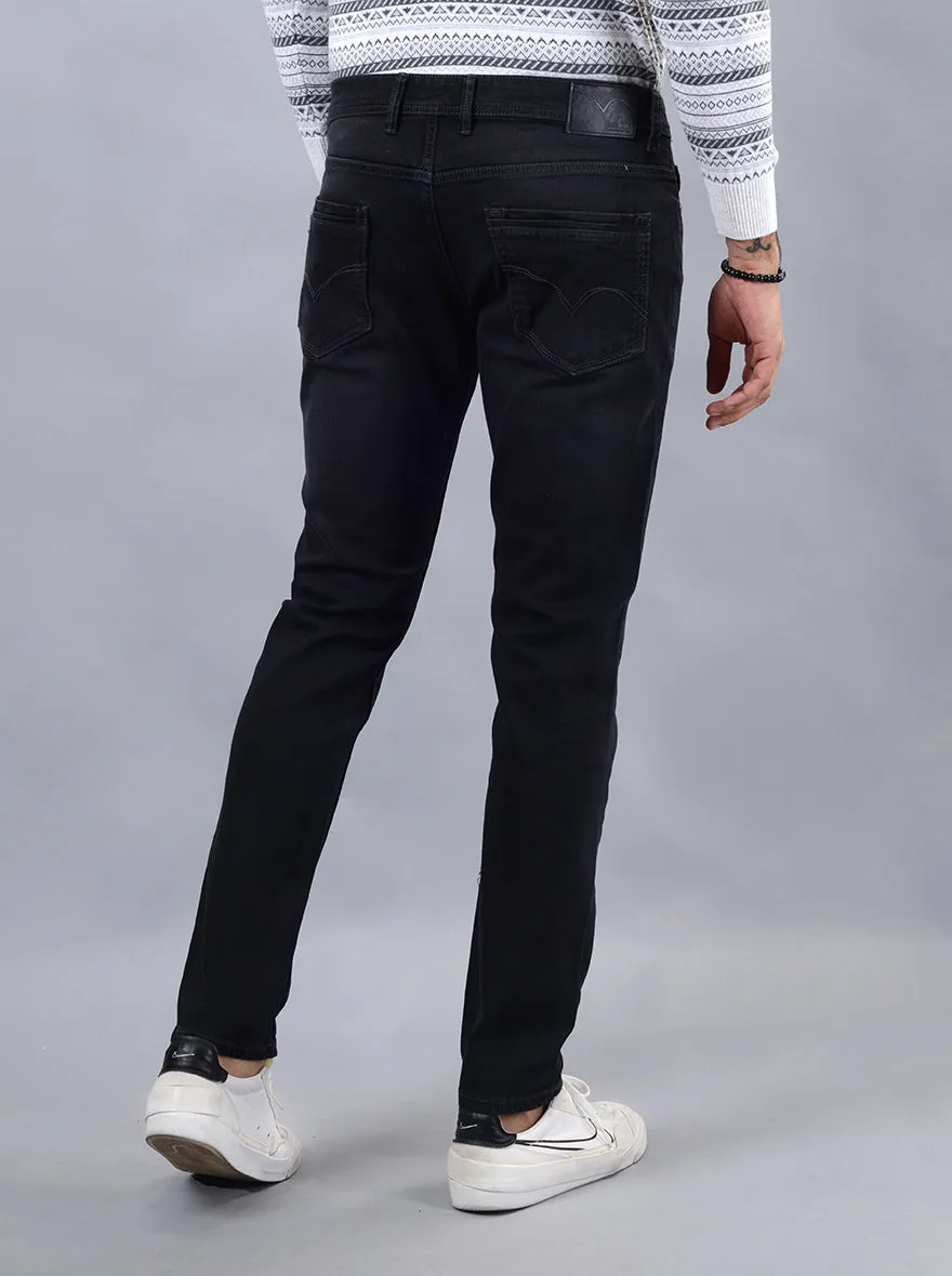 Dark Grey Washed Slim Fit Jeans | JadeBlue