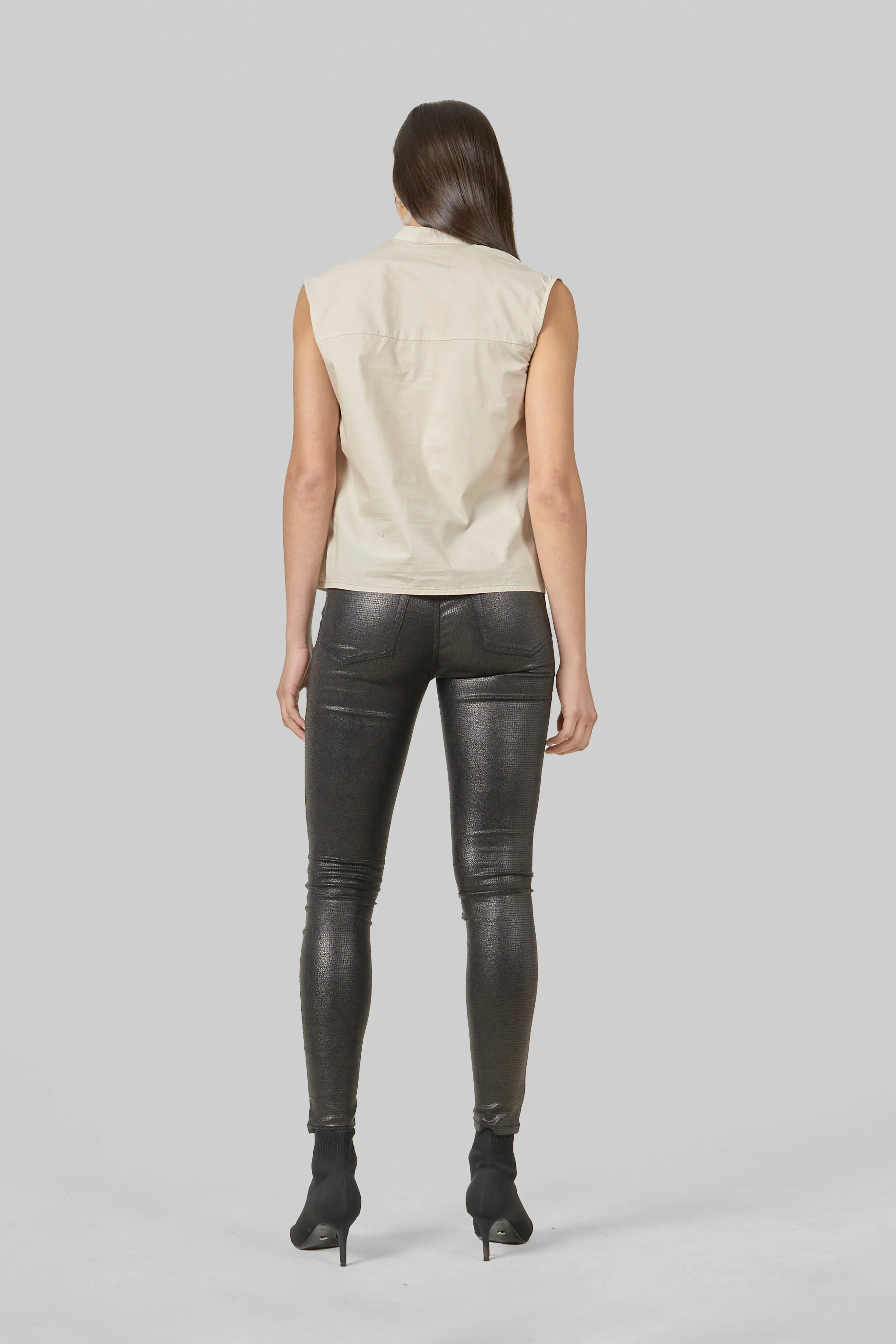 DCD Printed Coated Denim Jeans