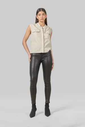 DCD Printed Coated Denim Jeans