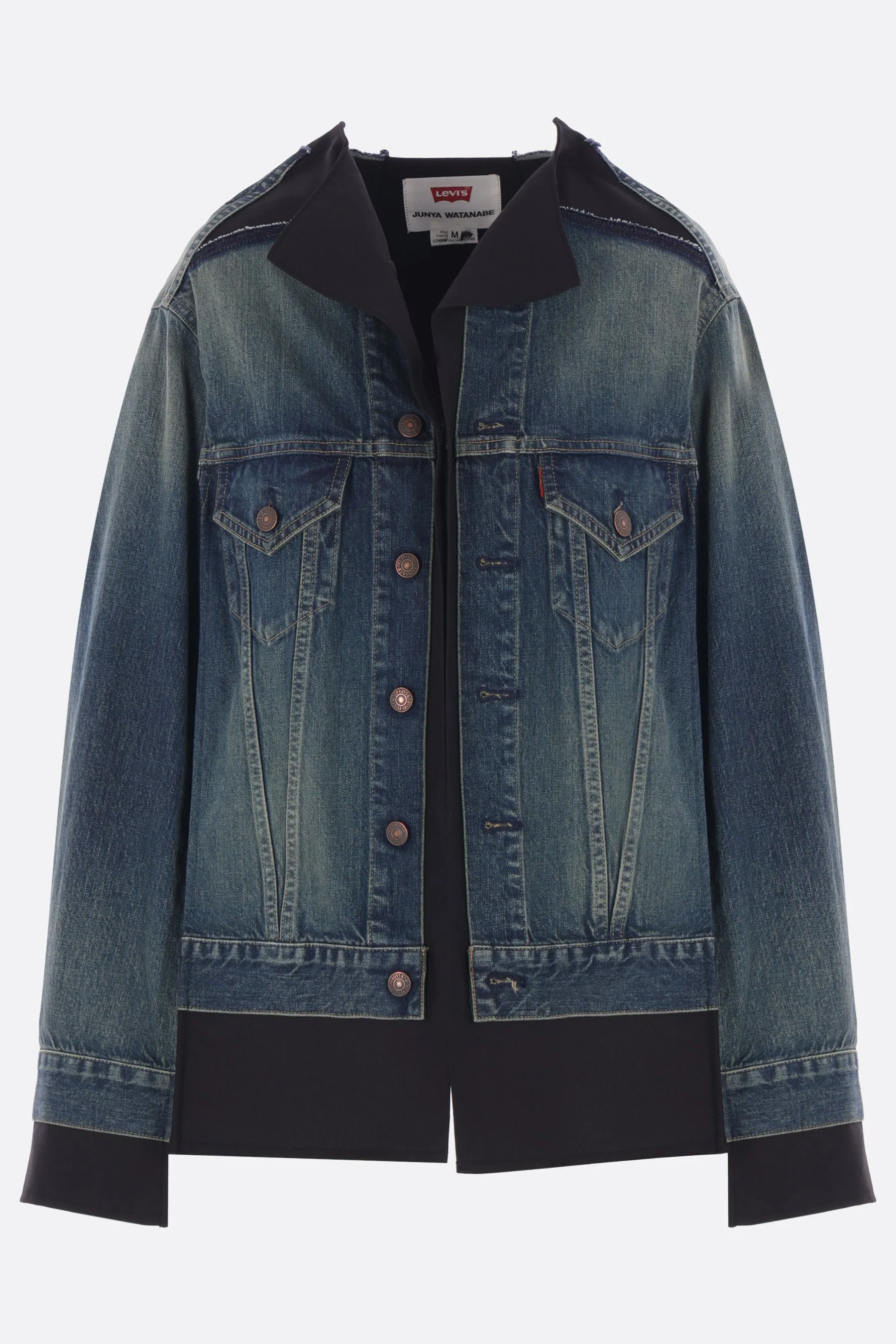 denim and gabardine cape