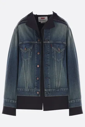 denim and gabardine cape